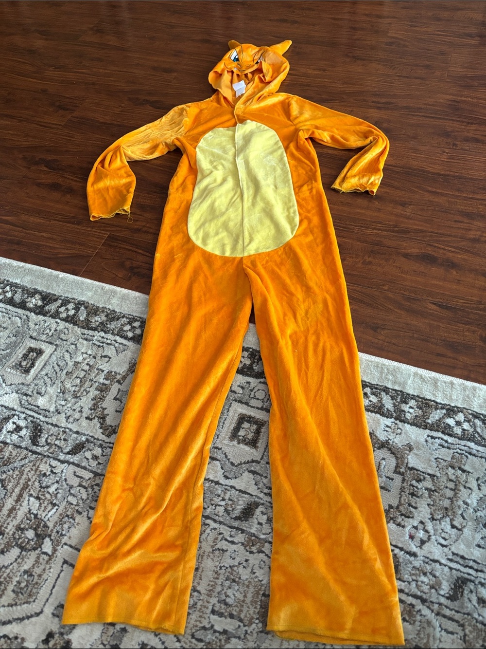 Pokemon Orange and Yellow Hooded Onesie Costume
